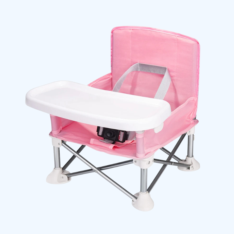 Opvouwbare Kinder Eetstoel | Draagbare babystoel met riem & eetblad