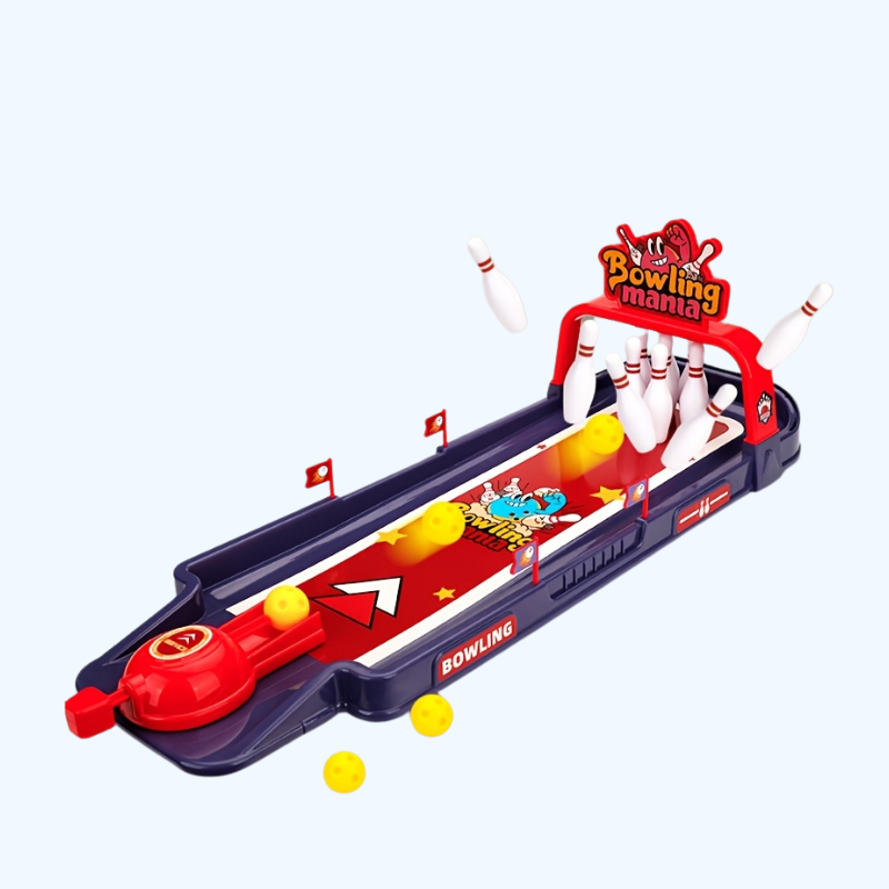 Bowling Set voor Kinderen | Tafelspel voor Gezinsplezier, Duurzaam Plastic, Perfect voor Binnen