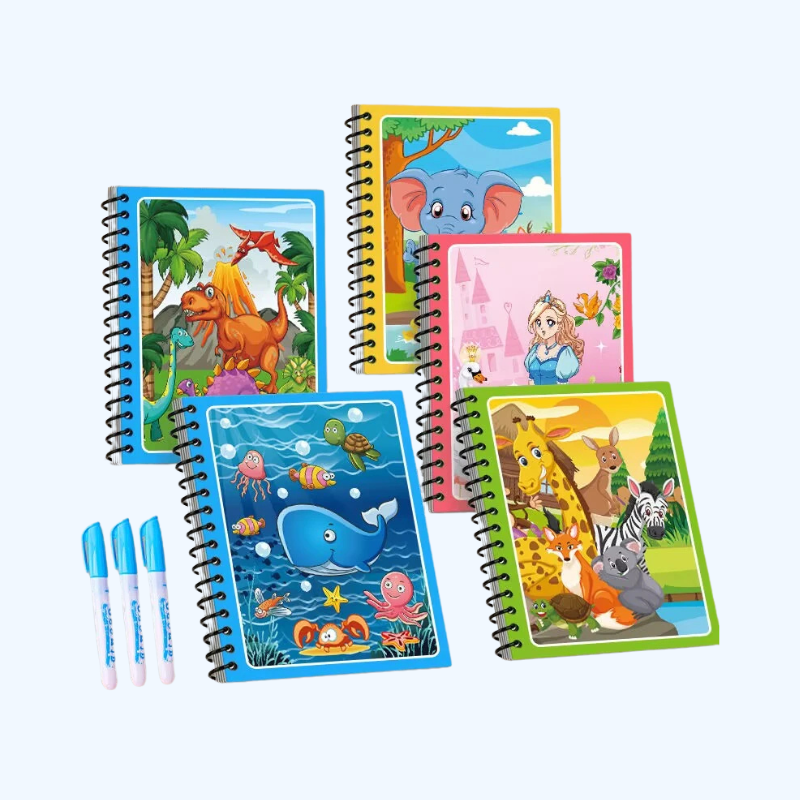 Magisch Waterkleurboek voor Baby’s | Herbruikbaar Montessori Educatief Speelgoed voor Kinderen