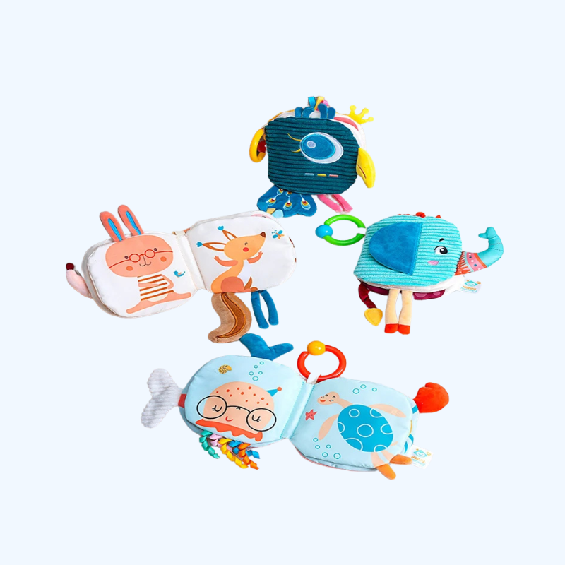 Zintuiglijk Babyboekje Stoffenboek | 3D Voelboek voor Peuters en Babyâs