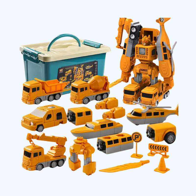 Magnetische Transformatie Auto | Monteerbare bouwvoertuig & robot speelgoed