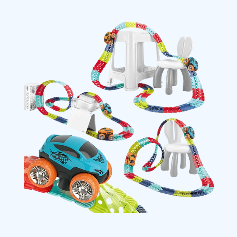 Zwaartekracht Auto en Baan | Creatief Baanbouw Speelgoed