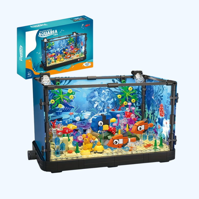 Aquarium bouwset met licht - Marinekwal, huisdecoratie en geweldig voor Kerstmis en Halloween.