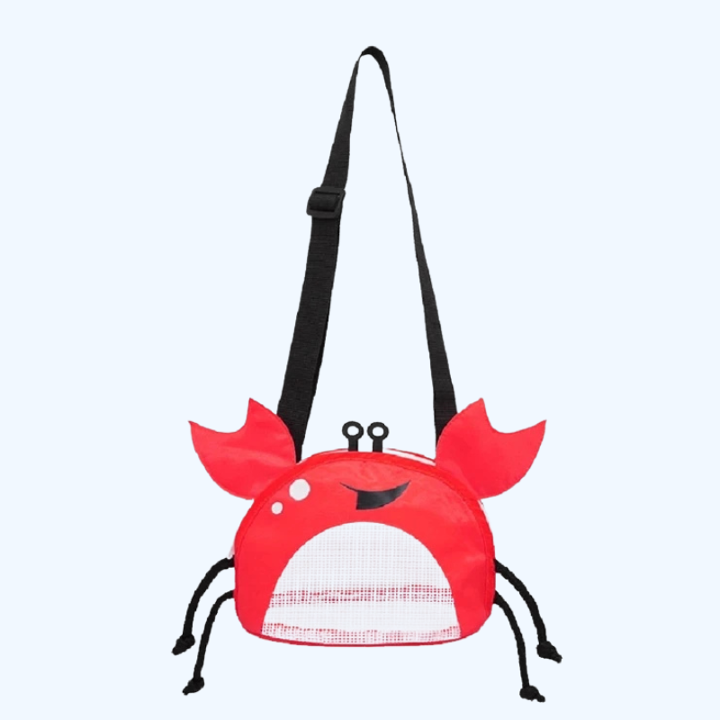 Beach Mesh Bag | Schattige Krabvormige Schelpen Tas voor Kinderen