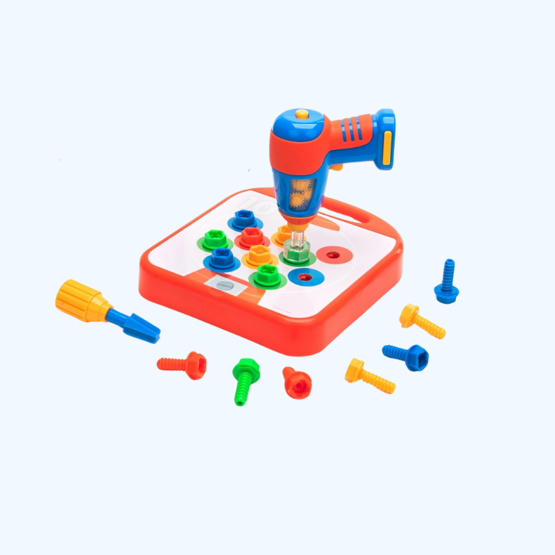 Design & Drill ABCs & 123s | 90-delige set met elektrische boor, vanaf 3 jaar