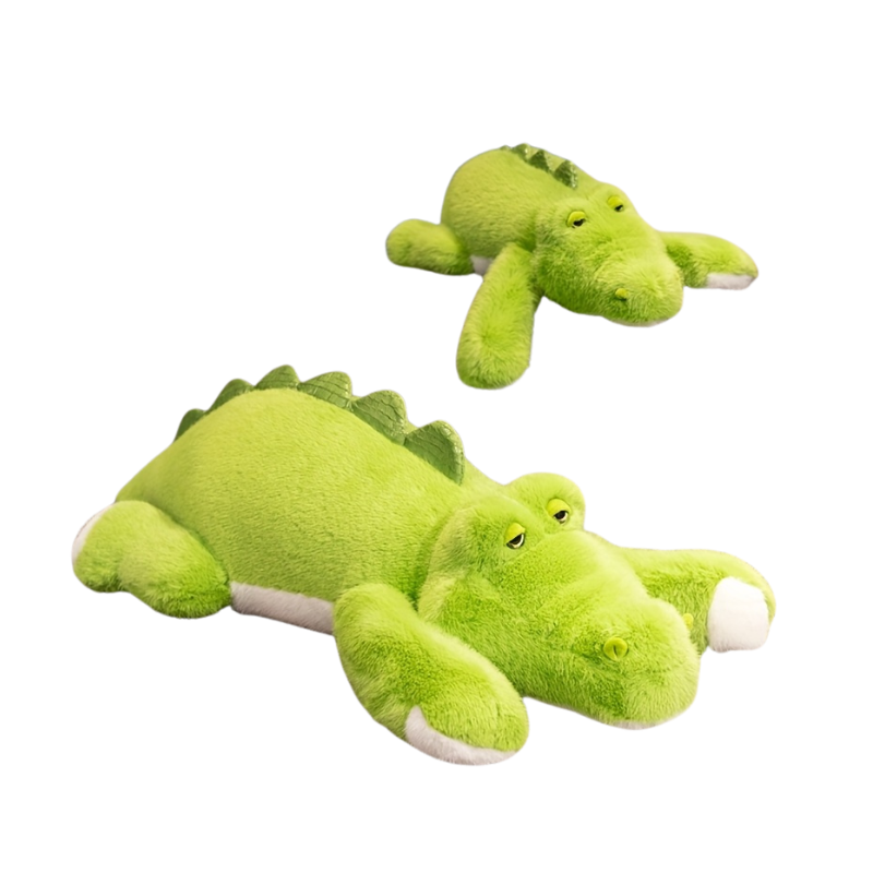 Groene Krokodil Knuffel 45cm | Zachte Dinosaurus Knuffel met Expressieve Ogen | Pluche Speelgoed voor Jongens & Meisjes | Verjaardagscadeau