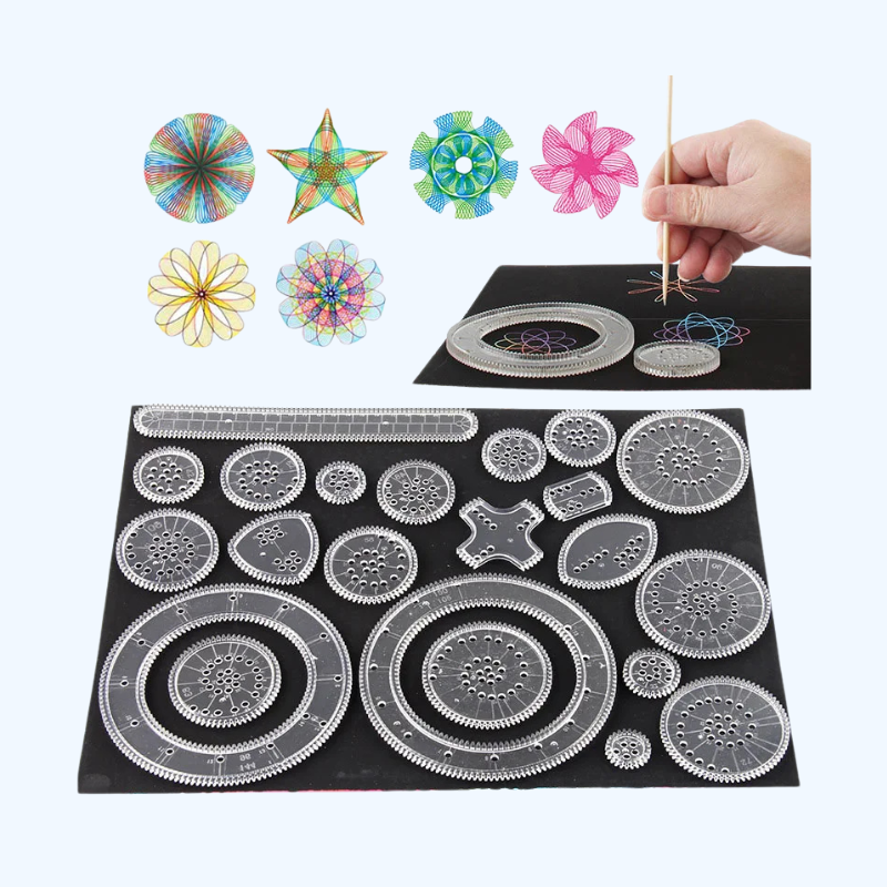 Grappige Tandwielen & Spirograaf Teken Speelgoed Set | Creatief Educatief Tekenaccessoire voor Kinderen