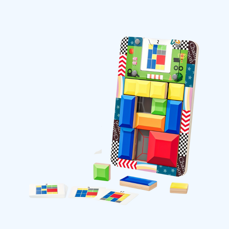 Houten schuifpuzzel Super Slide - Educatief reisspeelgoed voor kinderen van 6-13 jaar, bevordert fijne motoriek.