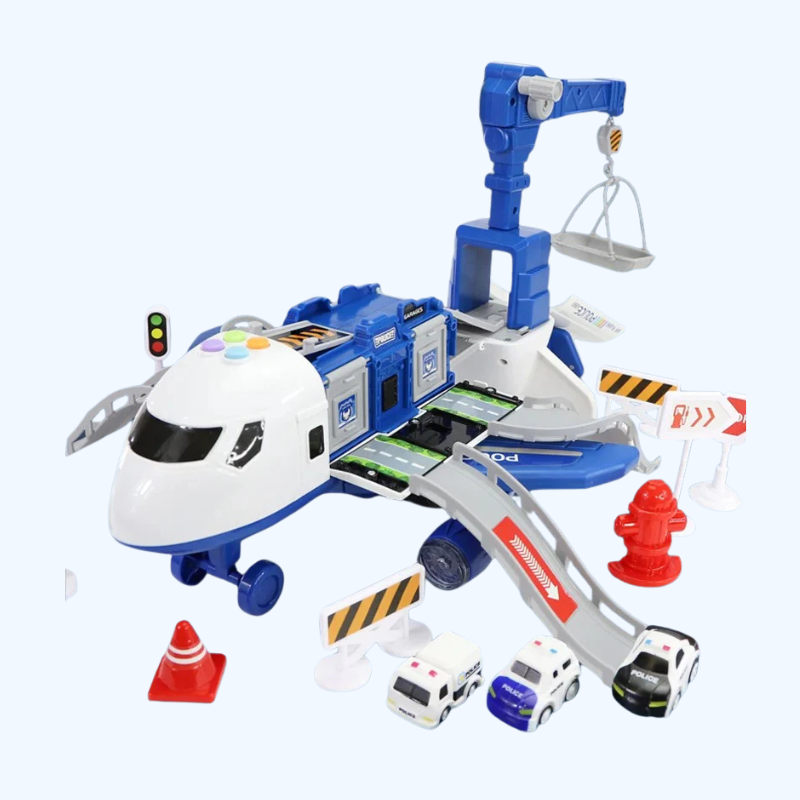 Transformeerbaar Vliegtuig & Auto | Muzikaal model met DIY baan