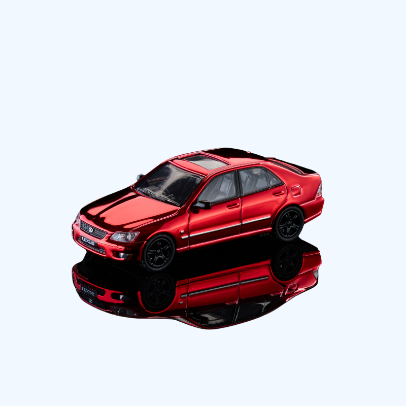 Lexus IS300 model schaal 1:64 - Elektrogeplateerd met standaard, perfect voor Kerstmis en Halloween.