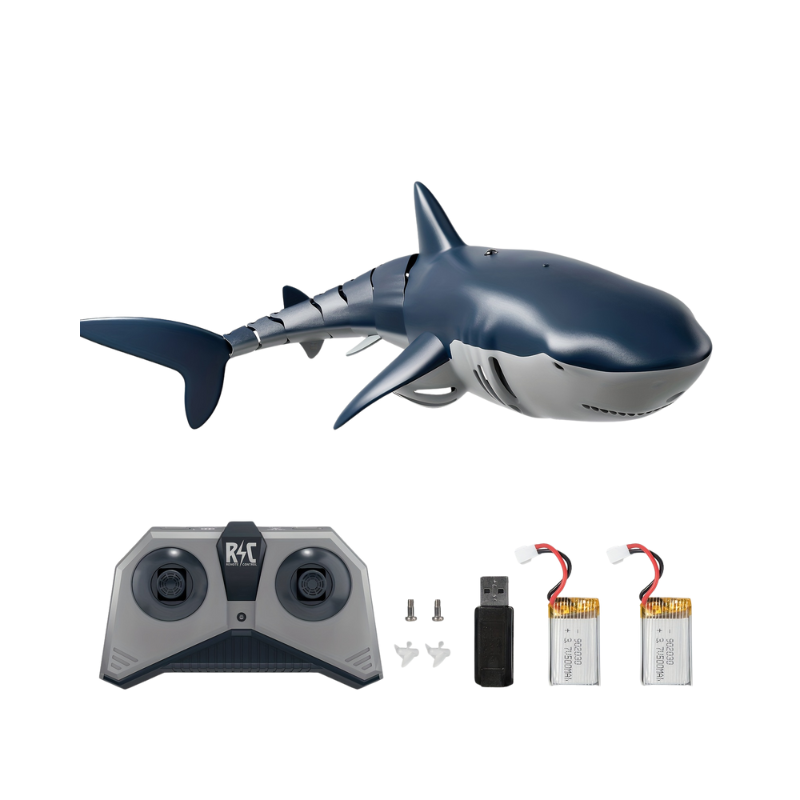 RC Haai met Licht & Waterspray | 1:18 | USB Oplaadbaar | Voor Bad, Meer & Zwembad