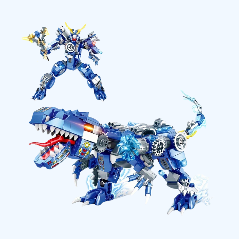 Mechanische Dinosaurusridder - Dubbele Modus Transformatie - Doe-het-zelf Educatief Bouwpakket - Halloween & Kerstcadeau
