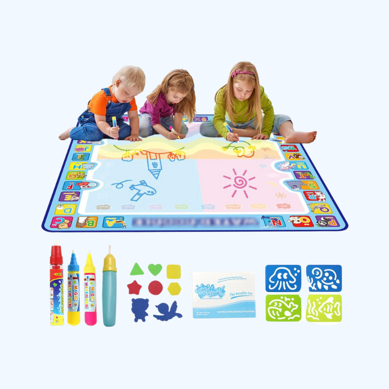 Coolplay Magisch Water Tekenmat | Doodle Kleurmat met Magische Pennen, Montessori Educatief Schilderbord