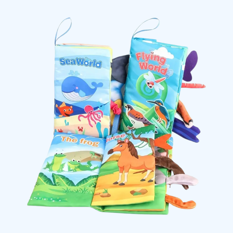 Baby Boekjes - Zachte Stoffen Speelboekjes voor Baby's | Perfect Cadeau voor Baby’s en Peuters