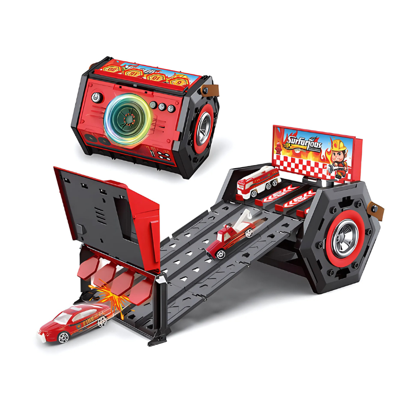 Draagbare racebaan met licht en muziek