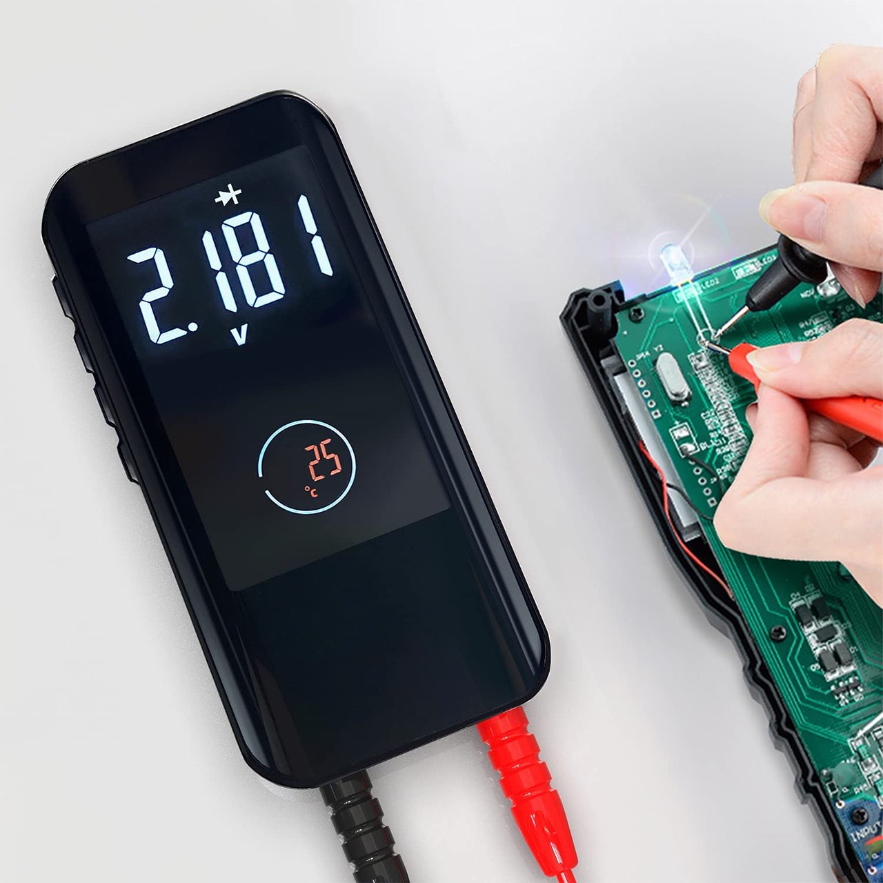 RmsMeter Digitale Multimeter | Nauwkeurige Meting van Voltage, Stroom & Weerstand – Compact & Gebruiksvriendelijk