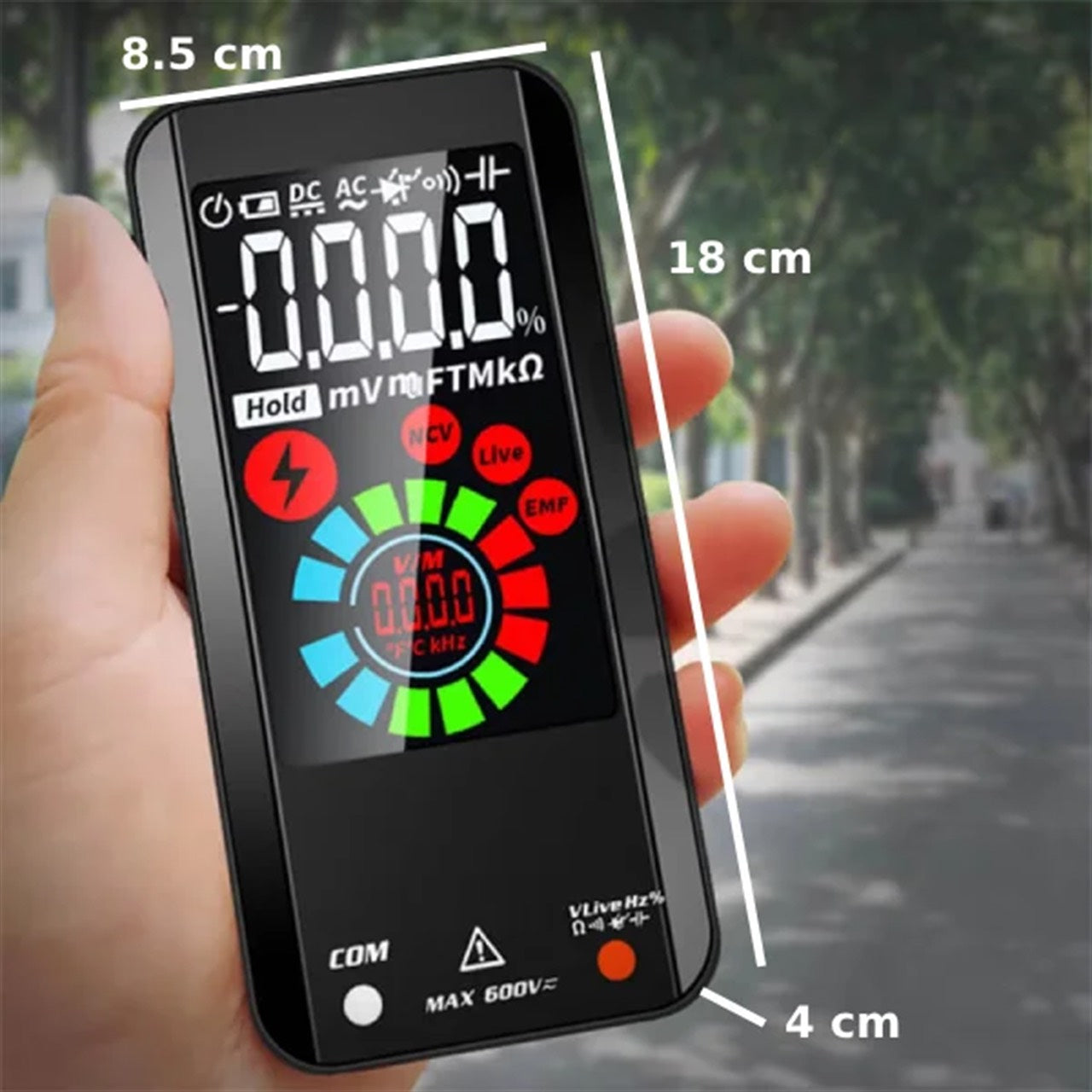 RmsMeter Digitale Multimeter | Nauwkeurige Meting van Voltage, Stroom & Weerstand – Compact & Gebruiksvriendelijk