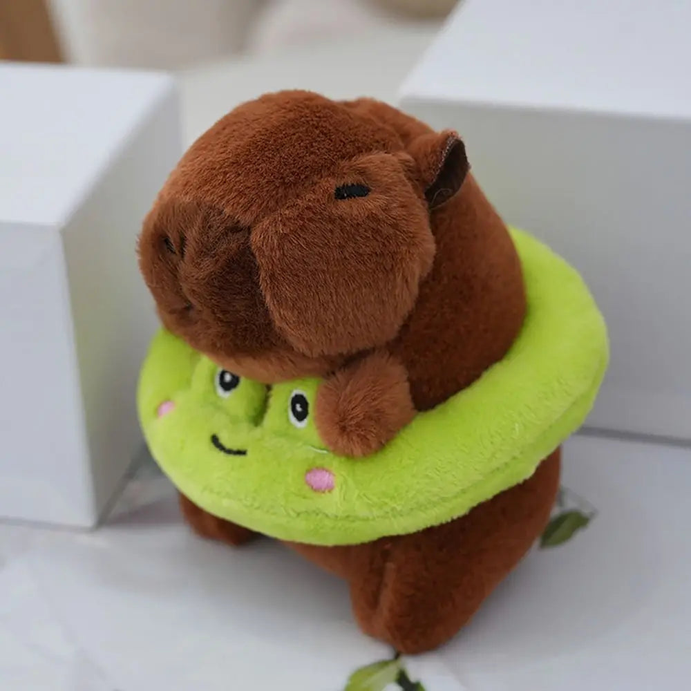 Zwemring Capybara Pluche | Capybara Sleutelhanger Gevulde Dieren Schattig Speelgoed Capybara Pop voor Kinderen en Volwassenen van 1 - 7 Jaar