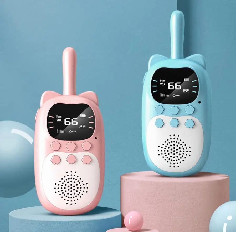 2 stuks Walkie Talkie voor Kinderen | Oplaadbare 1000mAh Handheld Radio Transceiver Intercom voor Kinderen Speelgoed 2, 3, 4, 5+ Jaar