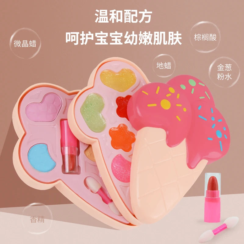 Kinder Make-updoos - Make-upset voor Meisjes met Lippenstift - Verjaardagsspeelgoed