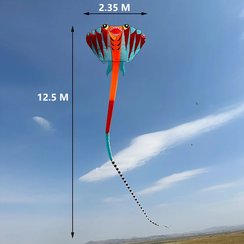 12.5M 3D Soft Ray Kite - Opblaasbare Strandvlieger Met Antischeur Tas