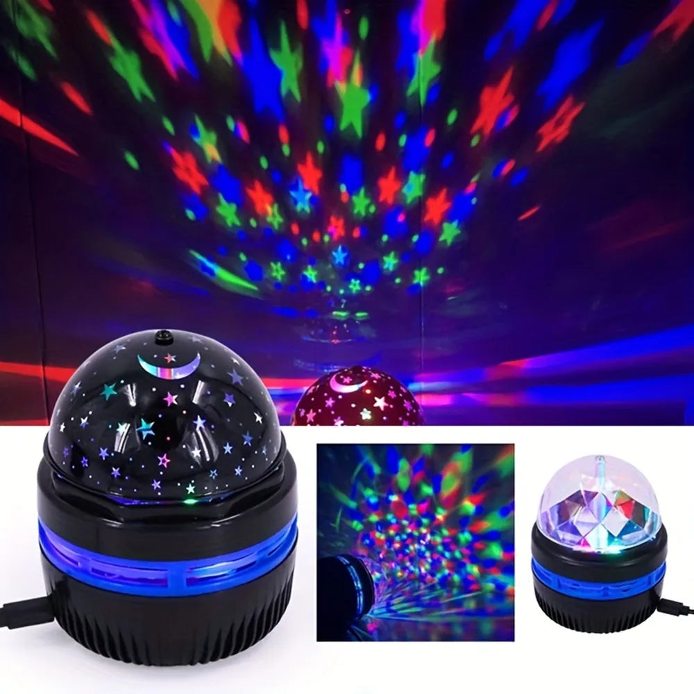 Sterrenhemel Galaxie Lamp Projector | LED Nachtlamp met Afstandsbediening, Geluidsactief, 5V USB Oplaadbaar, 7 Modi voor Kinderkamer en Feestdecoratie