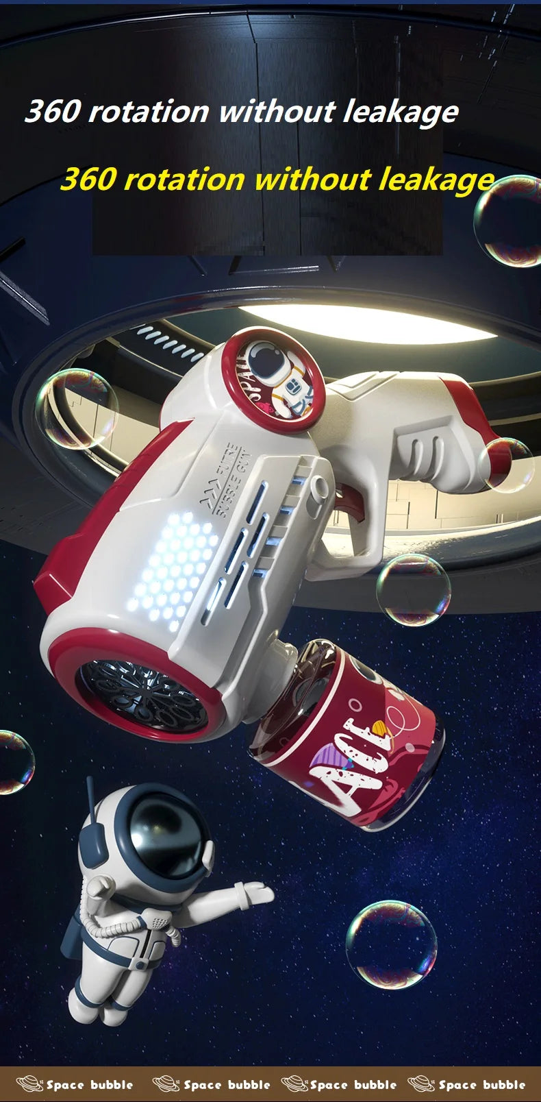 Bellenblaas Gun | Elektrische Bubbelmachine met Licht & Rugzak, Automatische Bellen Speelgoed