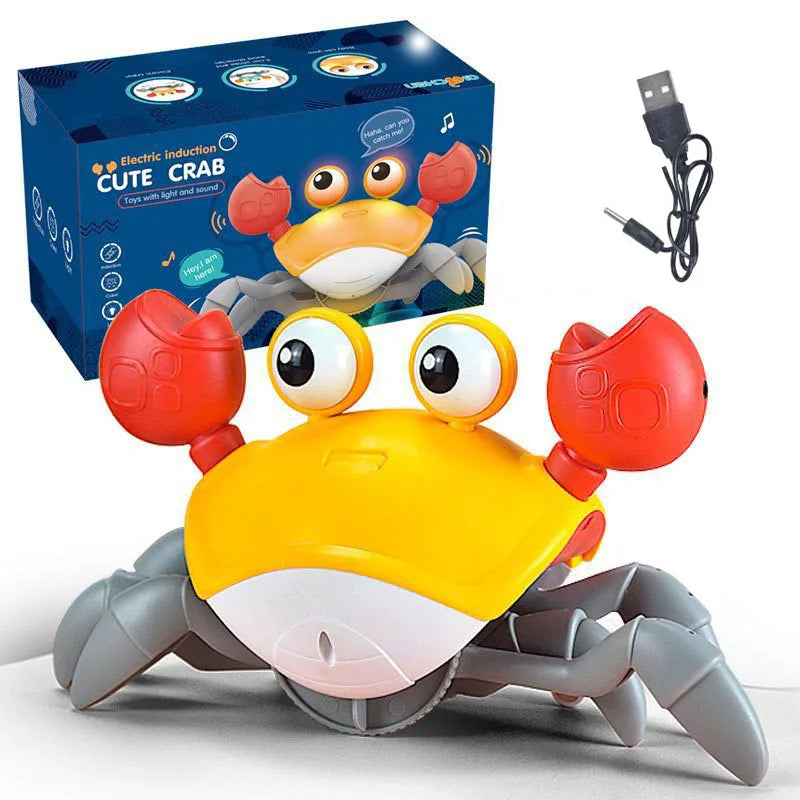 Interactieve Ontsnappende Octopus/Krab | Elektronisch Muziekspeelgoed voor Baby’s, Bewegend Speelgoed met Licht & Geluid