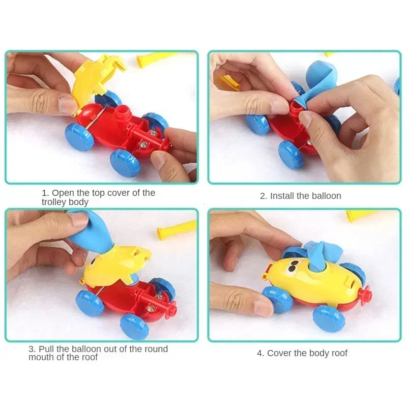 Ballon Aangedreven Auto | Educatief Speelgoed voor Kinderen