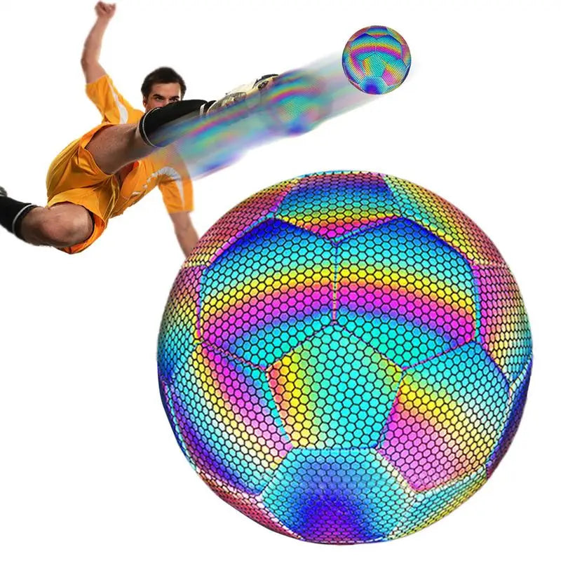 Reflecterende voetbal maat 5, lichtgevend | Kinderen 6+ | Buiten