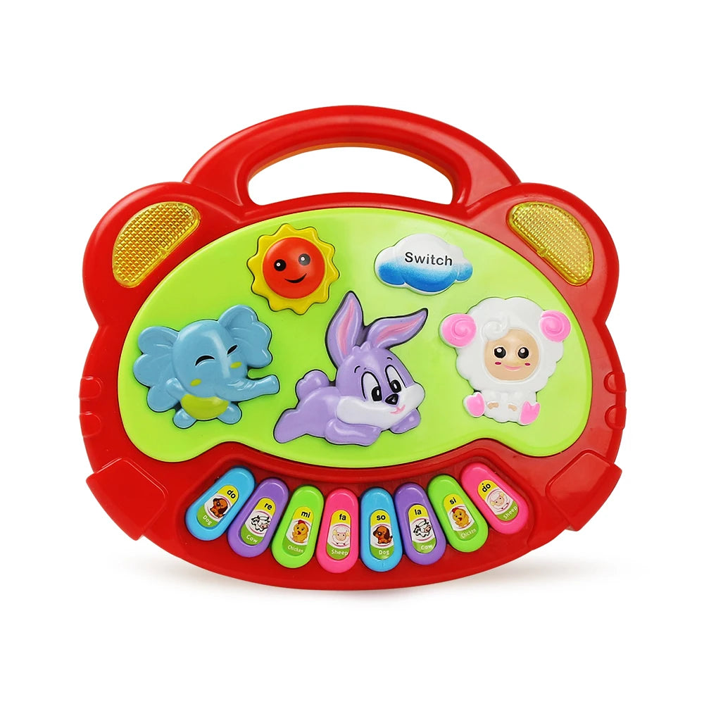 Kinder Piano Toetsenbord Set met Dierengeluiden en Knipperend Licht Baby Muziekinstrument Muzikaal Speelgoed Educatief Speelgoed Cadeaus voor Kinderen