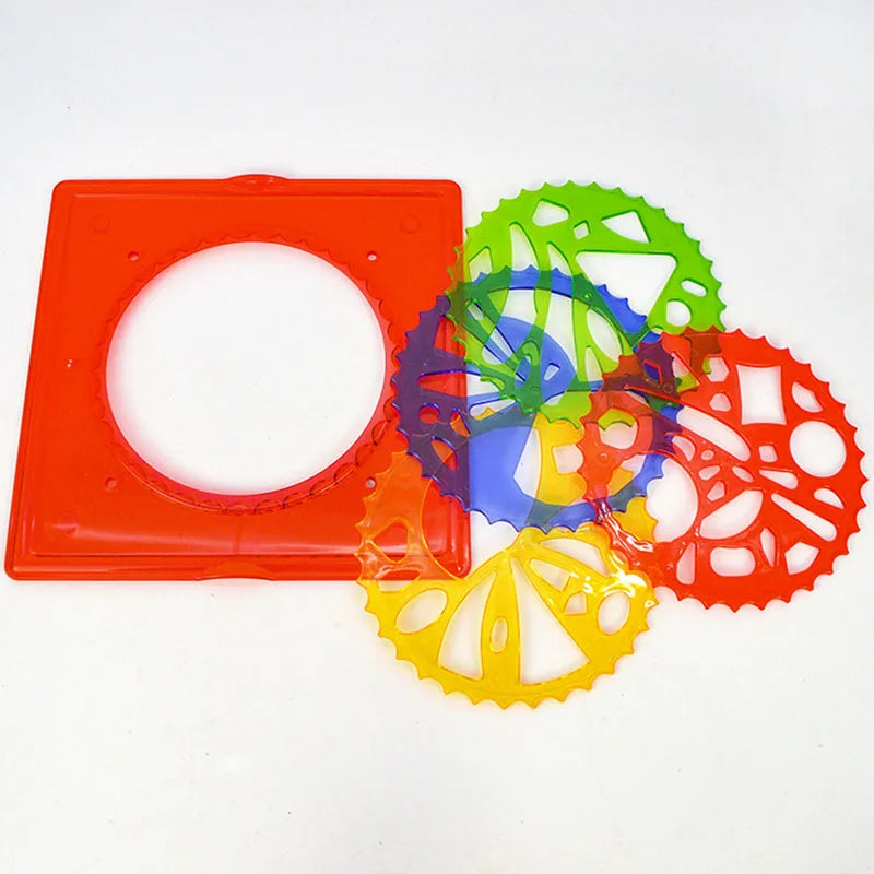 Klassieke Tandwiel Spiraal Tekenset | Geometrische Spirograaf & Sjablonen, Educatief DIY Kunst Knutselmateriaal voor Kinderen