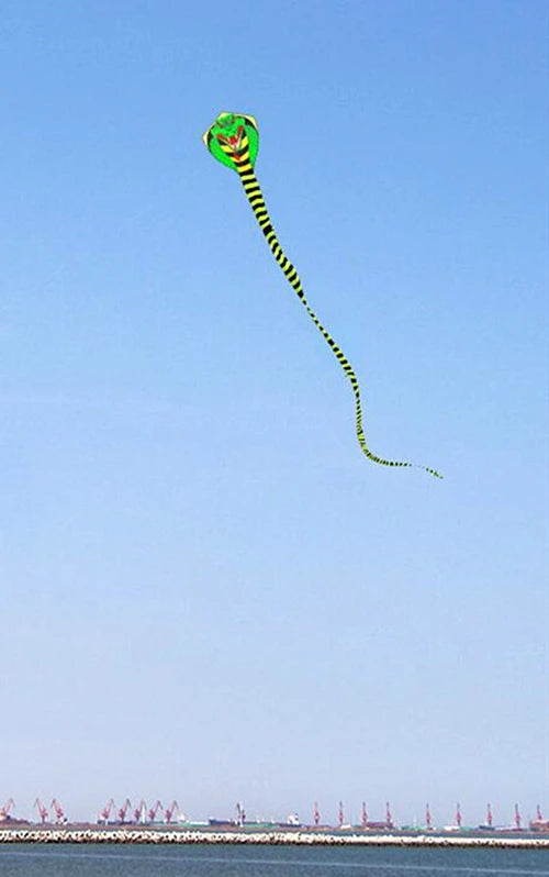 Grote Slangenkite - Nylon Cobra Vlieger Met Lijn Voor Strand en Outdoor Activiteiten