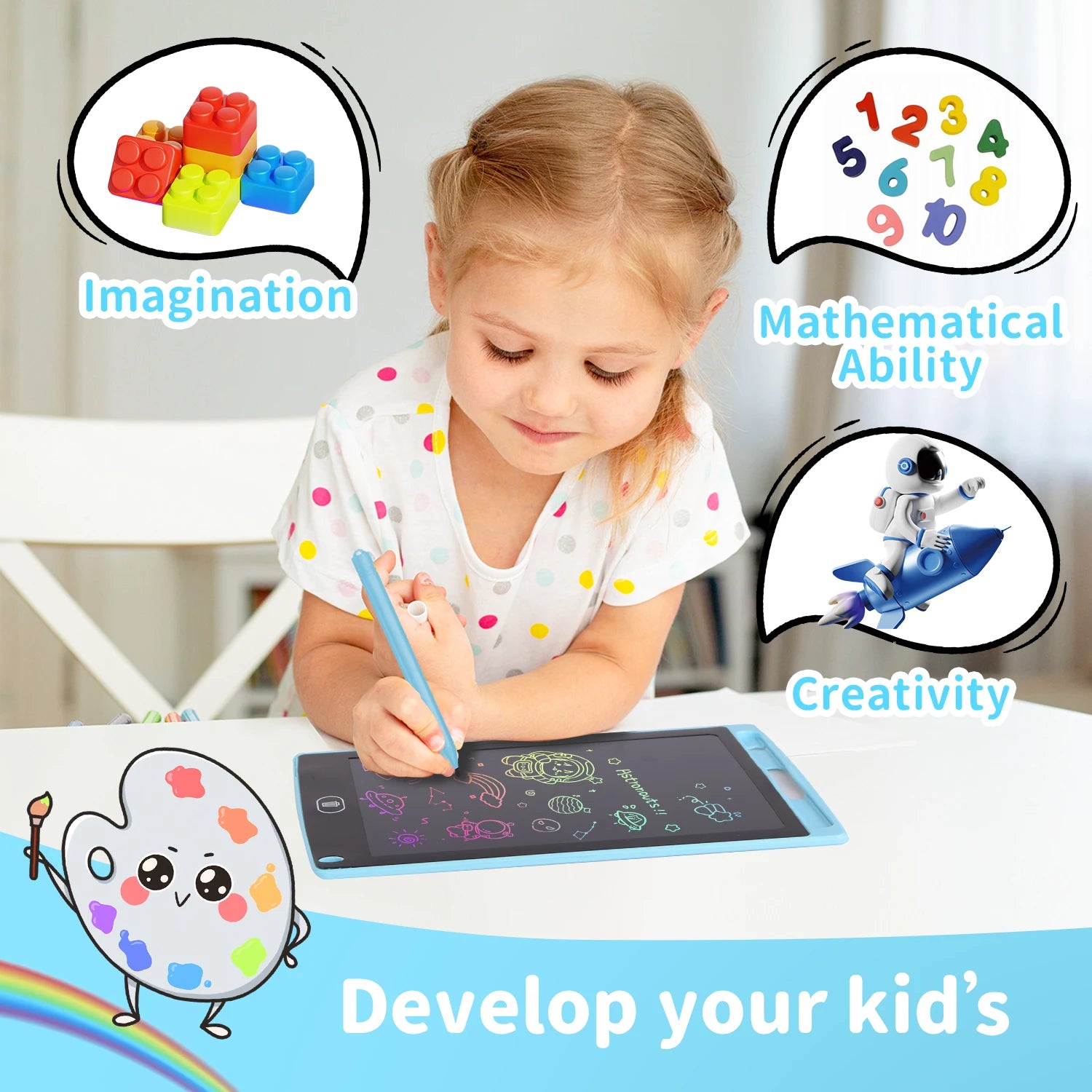 12 Inch LCD Tekenbord | Wisbaar Schrijfbord voor Kinderen
