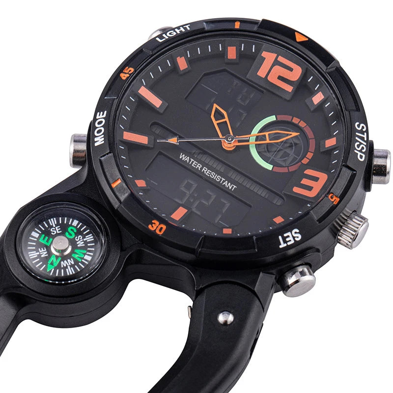 Clip-on Rugzak Karabijnhorloge | Outdoor Sport Quartz Zakhorloge, Mountaineering Accessoire voor Mannen & Vrouwen