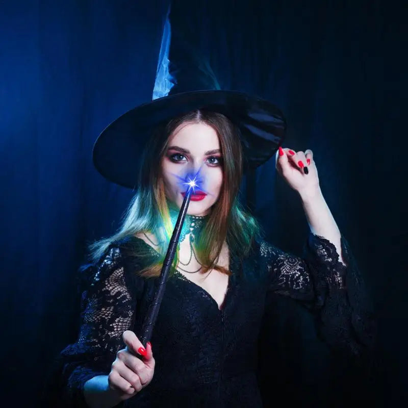 Magische Oplichtende Toverstaf | Heksen & Tovenaars Geluidseffecten, Verlicht Speelgoed voor Jongens & Meisjes, Cosplay Accessoire