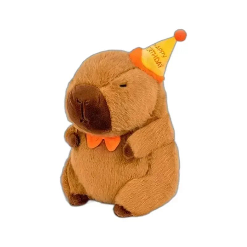 Schattige Capibara Knuffel met Dolfijnenmuts voor Kinderen - 30cm Zacht Pluche Speelgoed voor Jongens en Meisjes - Perfect Verjaardagscadeau voor Peuters en Kleuters