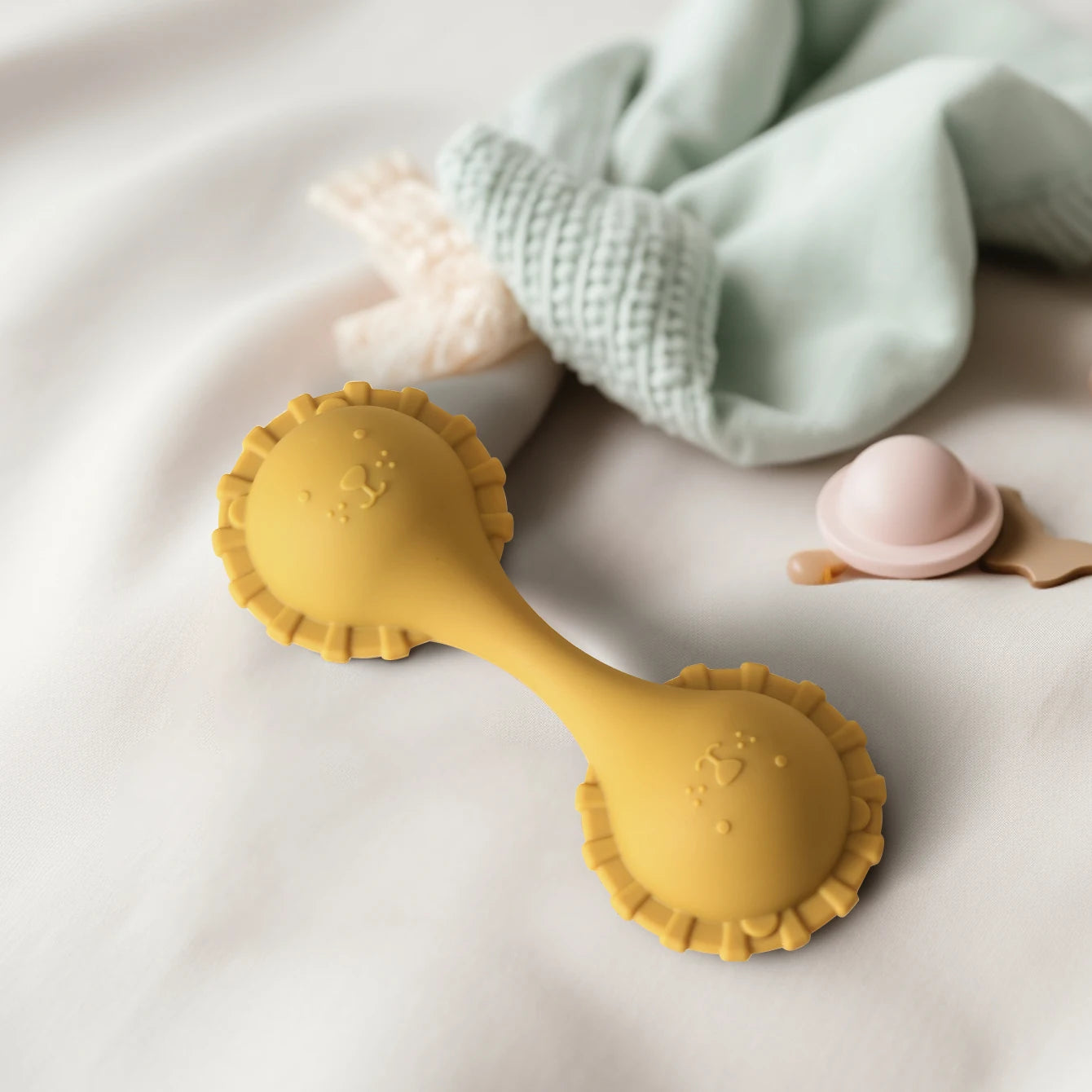 Siliconen Katten Bijtspeeltje voor Baby’s | 0-12 Maanden | Rammelaar & Sensorisch Speelgoed