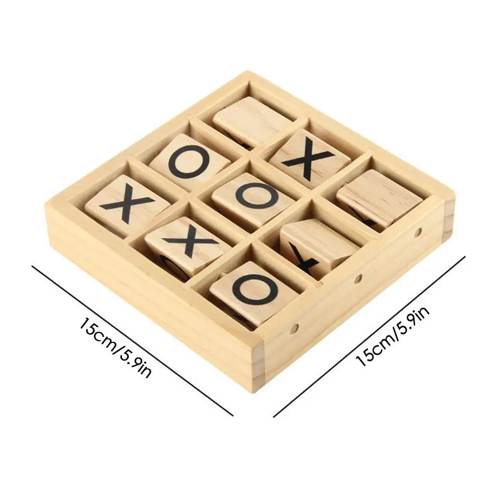 Houten Tic Tac Toe Spel | Educatief Familie & Reis Bordspel, Indoor & Outdoor Speelplezier