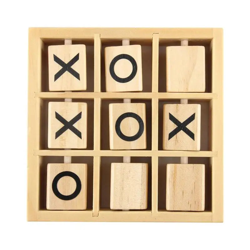 Houten Tic Tac Toe Spel | Educatief Familie & Reis Bordspel, Indoor & Outdoor Speelplezier
