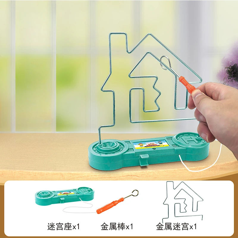 Montessori Elektrisch Schokspel Speelgoed - Onderwijs Elektrisch Doolhof Spel, Wetenschappelijke Experimenten Cadeau voor Kinderen