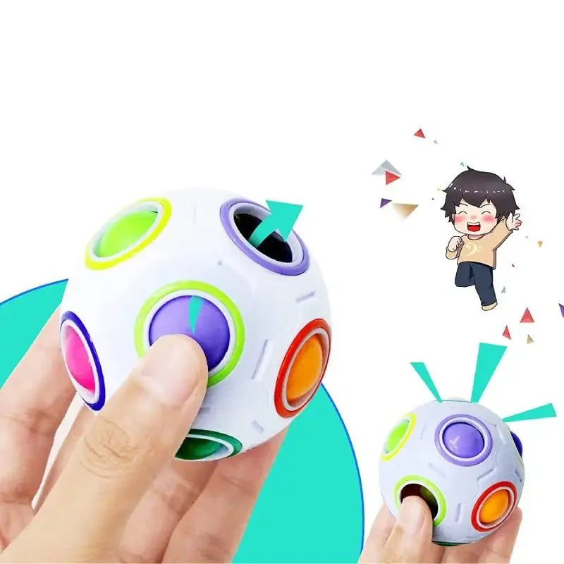 Magische Regenboog Bal - Sensorisch Anti-Stress Kubus Puzzel voor Kinderen en Volwassenen