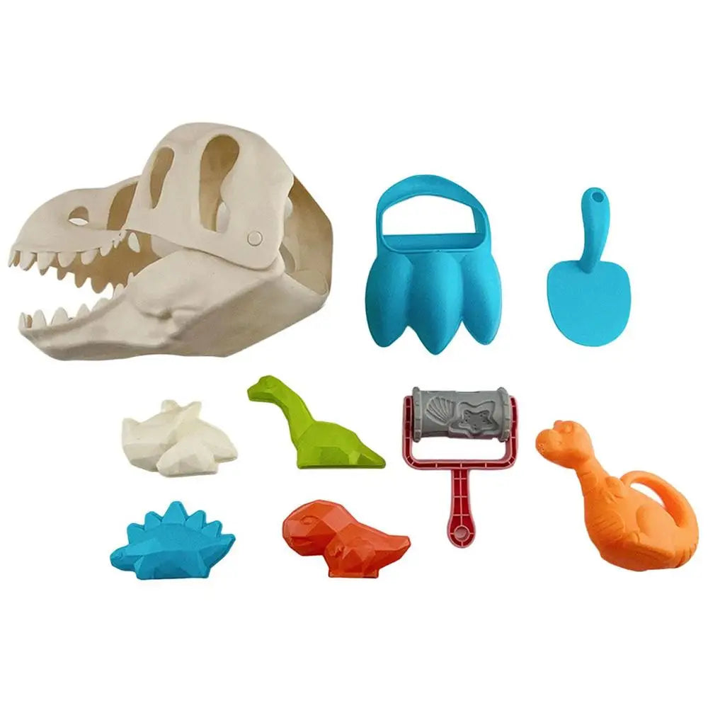 Buitenspeelgoed voor Kinderen | 9-delige Dinosaurussandbox Speelset voor Zandpret