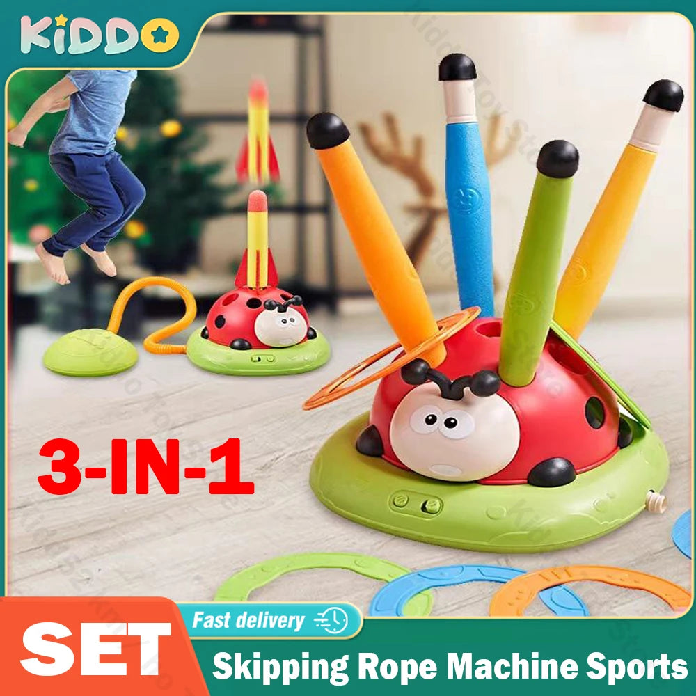 3-in-1 Sport Speelgoed - Touwspring Machine en Trainingsspeelgoed voor Binnen/Buiten voor Kinderen