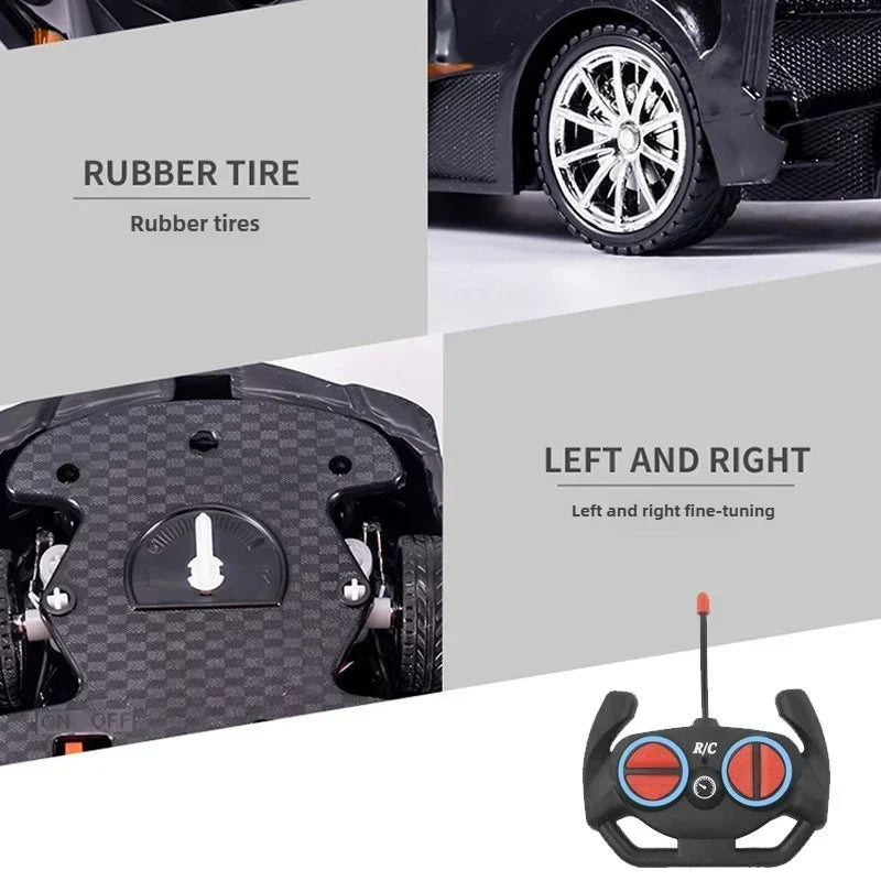1:18 RC Auto met LED Licht | 2.4G 4CH Afstandsbediening Sportwagen | Hoge Snelheid Drift Voertuig voor Kinderen