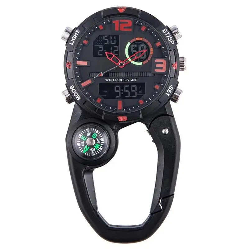 Clip-on Rugzak Karabijnhorloge | Outdoor Sport Quartz Zakhorloge, Mountaineering Accessoire voor Mannen & Vrouwen