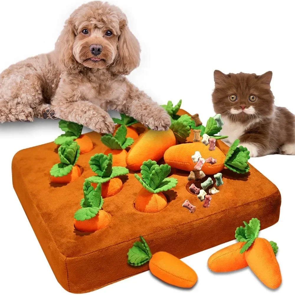 Snuffelmat met Wortels voor Honden & Katten | Interactief Dierenpuzzel Speelgoed