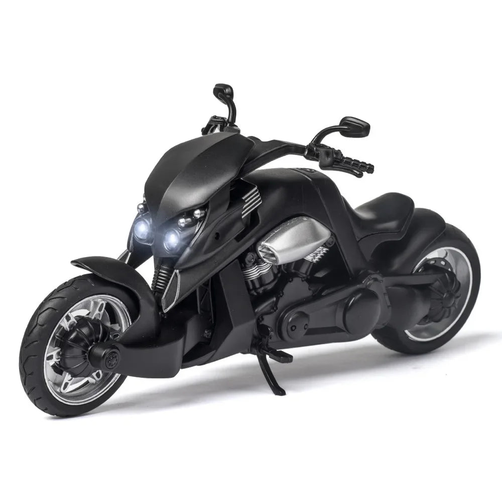 1/12 schaal model auto Tyrannosaurus Rex - Drukgegoten speelgoed met licht en geluid, motor voor volwassenen en cadeaus