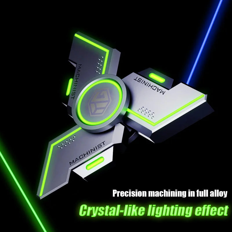 Lichtgevende Metaal Fidget Spinner | Stressverlichtend Gyroscoopspeelgoed voor Volwassenen & Kinderen