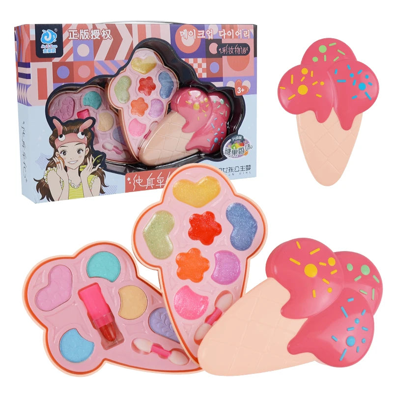 Kinder Make-updoos - Make-upset voor Meisjes met Lippenstift - Verjaardagsspeelgoed